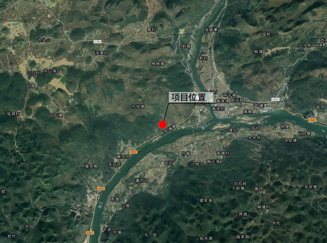 青莲镇生活垃圾无害化减量站卫星图(标点.jpg