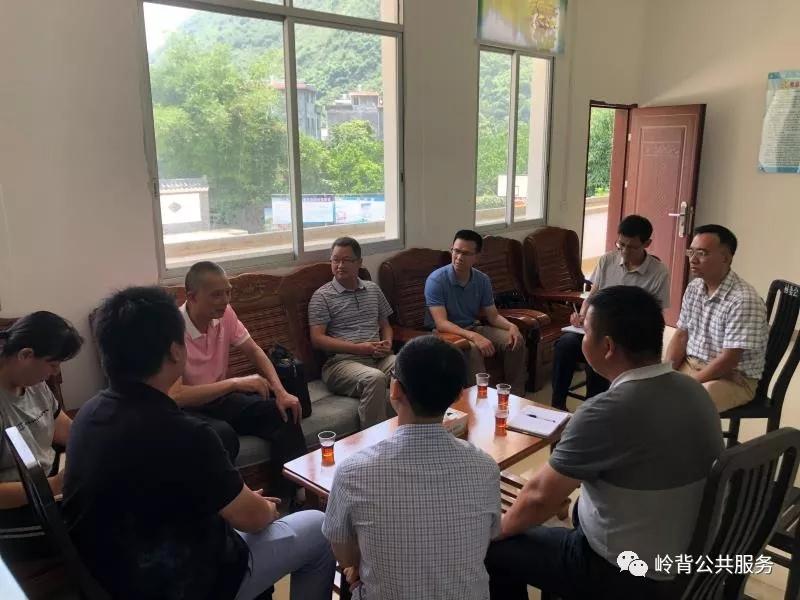清远市驻阳山县扶贫工作组副组长谭小王一行到岭背镇开展精准扶贫调研